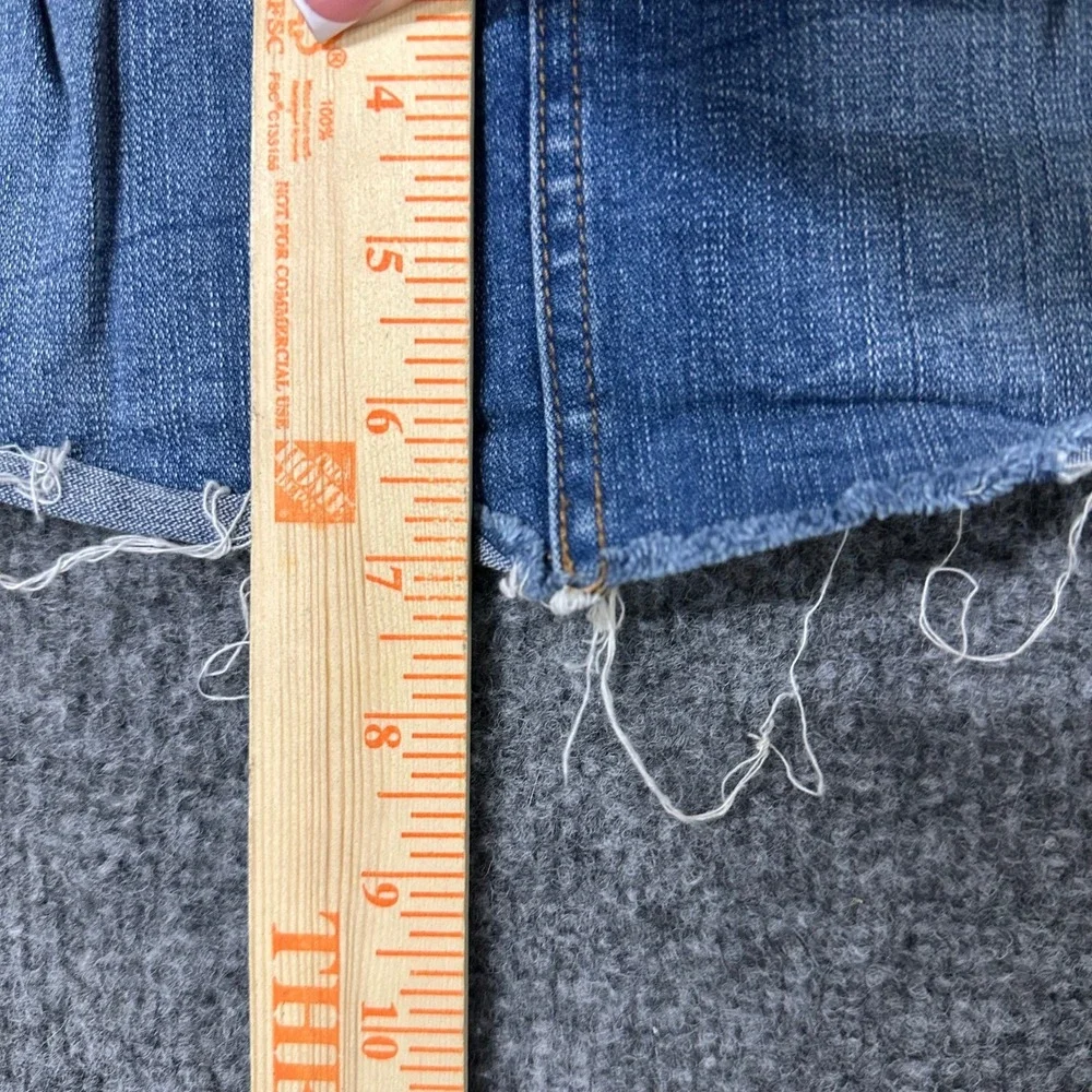 Aeropostale Skirt Womens Size 4 Blue Distressed Raw Hem Denim Mini Casual Jean